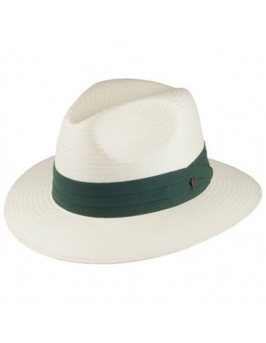 Chapeau Fedora Safari en Paille Toyo avec Bandeau olive JAXON & JAMES - VENTE EN GROS prix