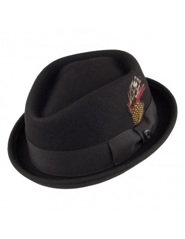 Chapeau Pork Pie Diamond Crown déformable noir JAXON & JAMES - VENTE EN GROS commande en ligne