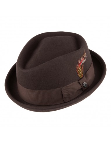 Chapeau Pork Pie Diamond Crown déformable marron JAXON & JAMES - VENTE EN GROS rembourrage situé sous