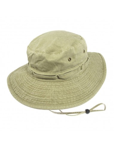 Chapeau Bob Simple Pliable à Bord Large khaki - VENTE EN GROS offre 