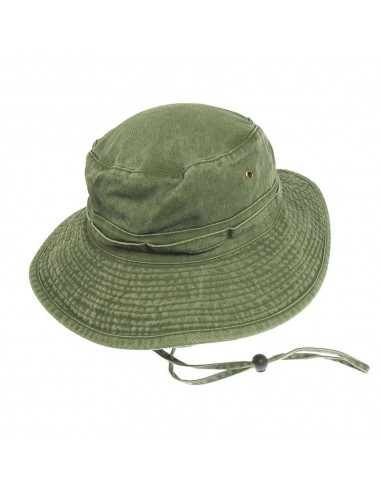 Chapeau Bob Simple Pliable à Bord Large olive - VENTE EN GROS Pour