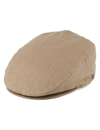 Casquette Plate en Lin camel JAXON & JAMES - VENTE EN GROS livraison gratuite