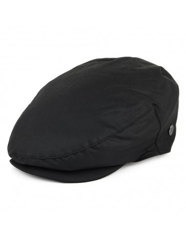 Casquette Plate en Coton Ciré British Millerain noir JAXON & JAMES - VENTE EN GROS 2 - 3 jours ouvrés.