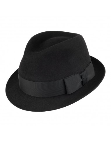 Chapeau Trilby en Fourrure Feutrée Pinch Vegas noir CHRISTYS vente chaude votre 