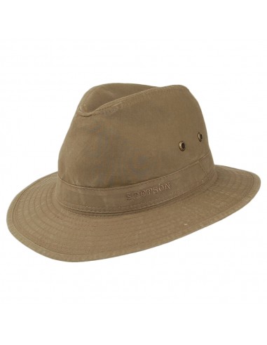 Chapeau Fedora Safari en Coton Bio Déformable khaki STETSON s'inspire de l'anatomie humaine