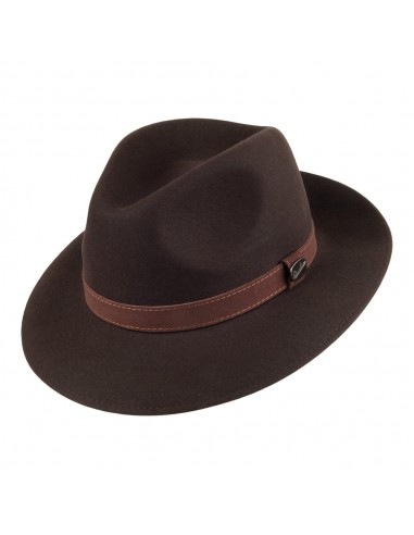 Chapeau Fedora Safari Déformable Classic en Fourrure Feutrée marron BORSALINO À commander