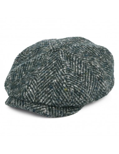 Casquette Gavroche en Laine Vierge à Chevrons Hatteras mélange de verts STETSON français