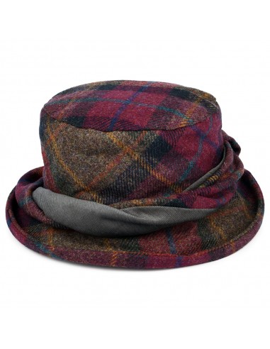 Chapeau Bob en Laine Britannique Tartan rose multi FAILSWORTH une grave pollution 