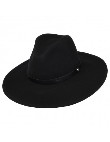 Chapeau Fedora à Bord Large Layton noir BRIXTON ou a consommer sur place