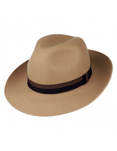 Chapeau Fedora en Laine Feutrée Grosvenor camel CHRISTYS une grave pollution 