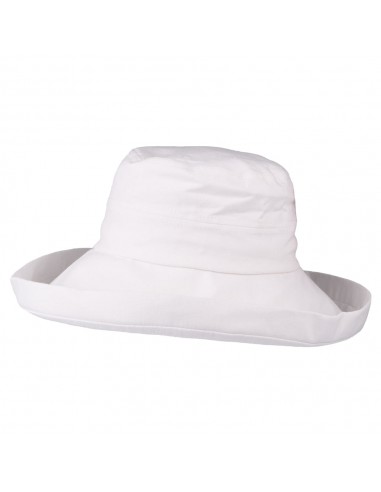 Chapeau Été en Lin Pliable Lily blanc SUR LA TÊTE - VENTE EN GROS du meilleur 