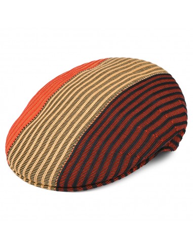 Casquette Plate 504 Tri Tone Rib vin-doré-rouge KANGOL Amélioration de cerveau avec