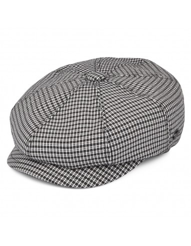 Casquette Gavroche Seersucker Laz noir-blanc BAILEY ouvre sa boutique