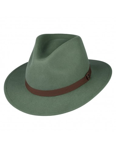 Chapeau Fedora en Laine Feutrée Pliable Messer olive clair BRIXTON Jusqu'à 80% De Réduction