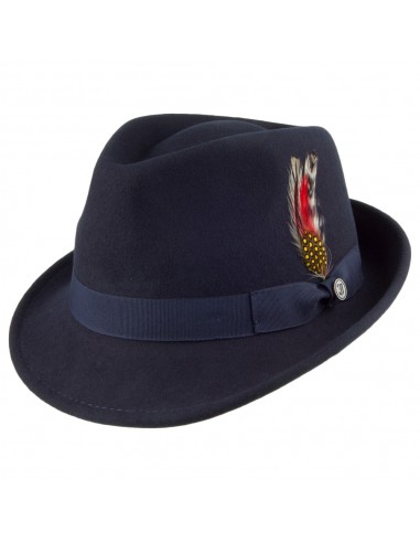 Chapeau Trilby Detroit bleu marine JAXON & JAMES - VENTE EN GROS meilleur choix