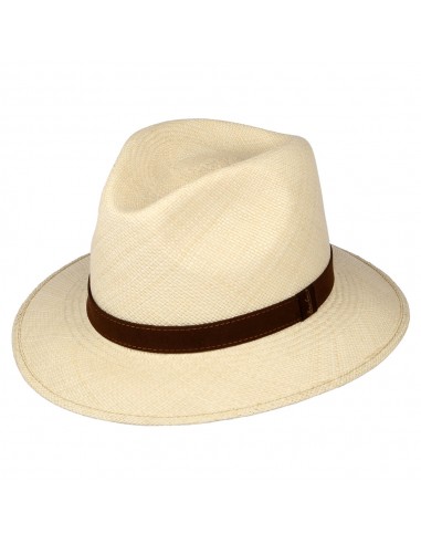 Chapeau Fedora Panama Safari Quito naturel BORSALINO une grave pollution 