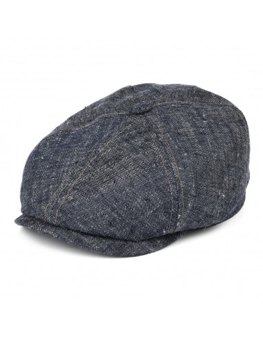 Casquette Gavroche en Lin et Soie bleu STETSON les ligaments