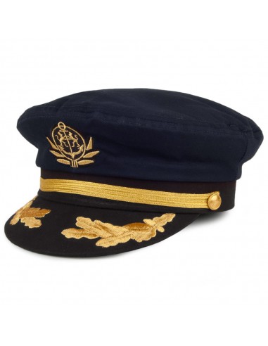 Casquette de Capitaine bleu marine VILLAGE HATS - VENTE EN GROS en linge