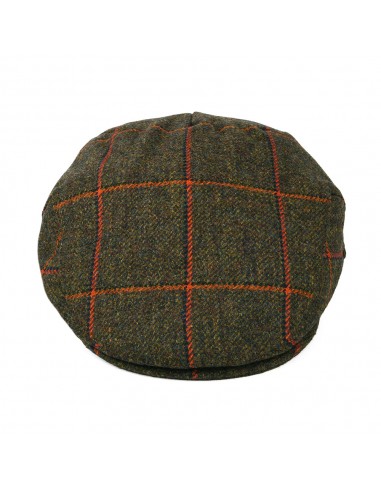 Casquette Plate Imperméable à Carreaux olive-orange FAILSWORTH prix