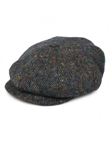 Casquette Gavroche en Tweed du Donegal Chiné Calotte Profonde bleu-multi CITY SPORT Comparez et commandez 