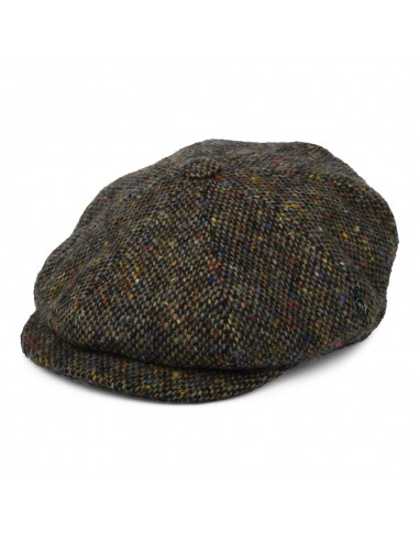 Casquette Gavroche en Tweed du Donegal Chiné Calotte Profonde multicolore CITY SPORT est présent 