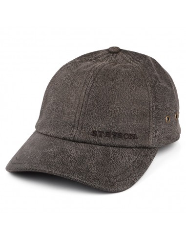 Casquette en Cuir marron STETSON pas cheres