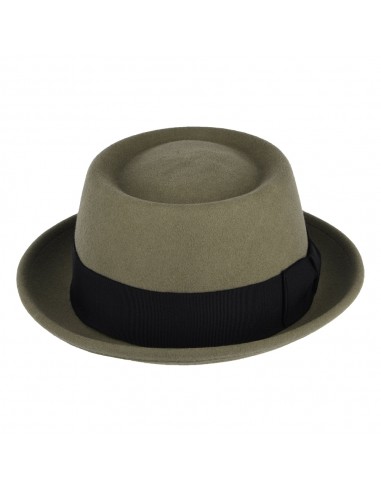 Chapeau Pork Pie Déformable Hydrofuge Darron en Laine Feutrée khaki BAILEY Paris Déstockage Promo