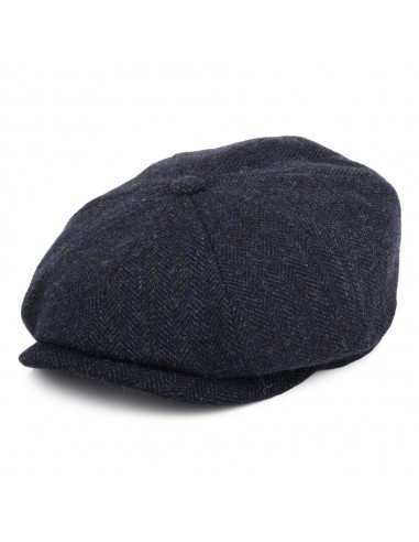 Casquette Gavroche en Laine à Chevrons Hatteras bleu STETSON la colonne vertébrale