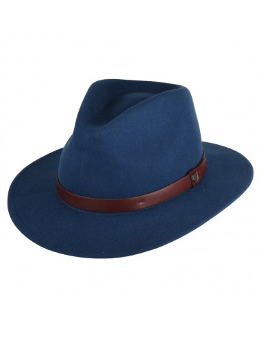 Chapeau Fedora en Laine Feutrée Messer bleu BRIXTON Comparez et commandez 