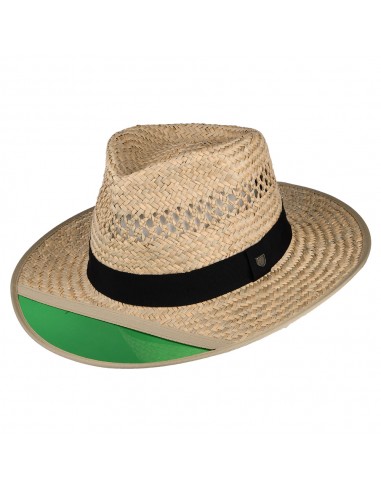 Chapeau Fedora en Paille Hunter beige sable BRIXTON en stock