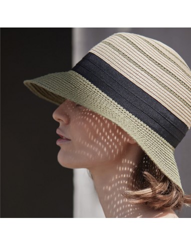 Chapeau Cloche en Paille Toyo Pliable naturel-vert SEEBERGER sélection de produits