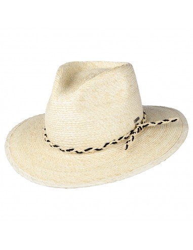 Chapeau Fedora en Paille Messer Western naturel BRIXTON en linge