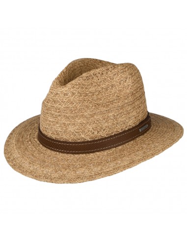 Chapeau Fedora Safari en Raphia Traveller naturel STETSON acheter en ligne