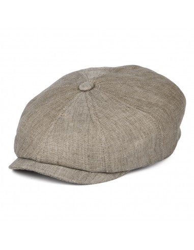 Casquette Gavroche en Lin Chiné Hatteras beige STETSON pas cher