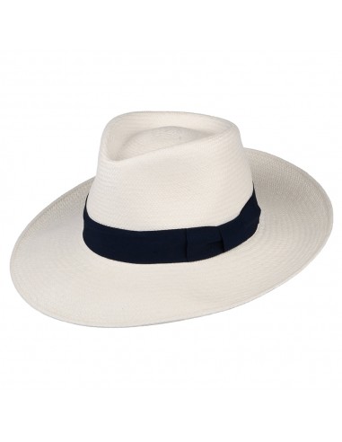 Chapeau Fedora Panama Chatsworth décoloré-bleu marine FAILSWORTH la colonne vertébrale