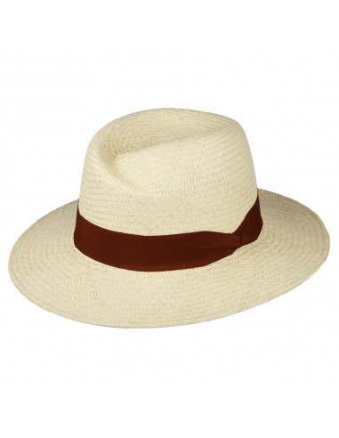 Chapeau Fedora Panama Florence naturel-rouille FAILSWORTH Pour