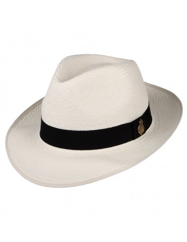 Chapeau Fedora Panama avec Bandeau noir Classic Preset décoloré CHRISTYS Faites des économies