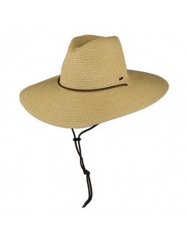 Chapeau Été en Paille Toyo Mitch beige sable BRIXTON est présent 