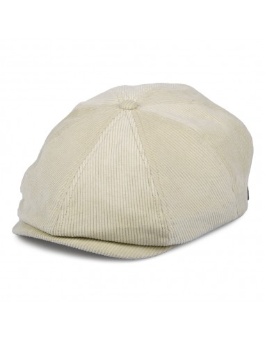 Casquette Gavroche en Velours Côtelé Brood Lightweight X Snap blanc cassé BRIXTON des créatures d'habitude