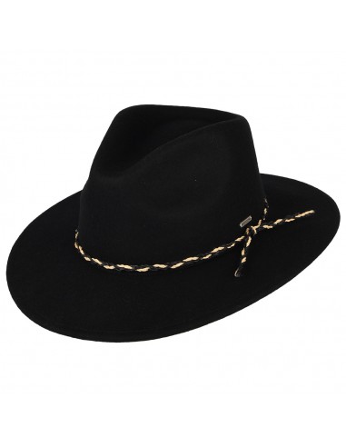 Chapeau Fedora en Laine Feutrée Messer Western noir BRIXTON Par le système avancé 