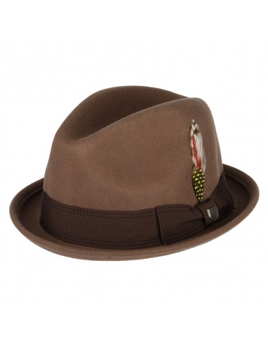 Chapeau Trilby en Laine Feutrée Gain marron BRIXTON sur le site 