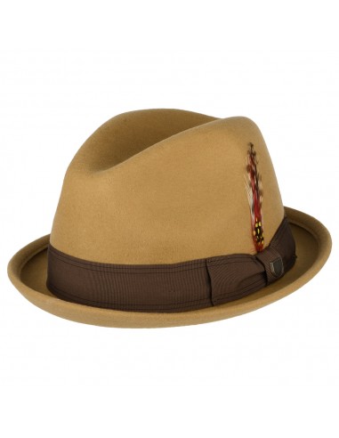 Chapeau Trilby en Laine Feutrée Gain sable du désert BRIXTON vente chaude votre 