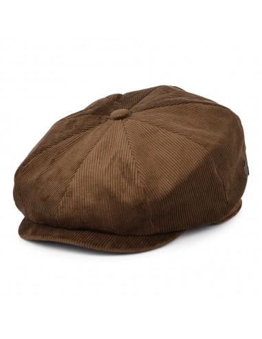 Casquette Gavroche Ample en Velours Côtelé Brood marron BRIXTON destockage