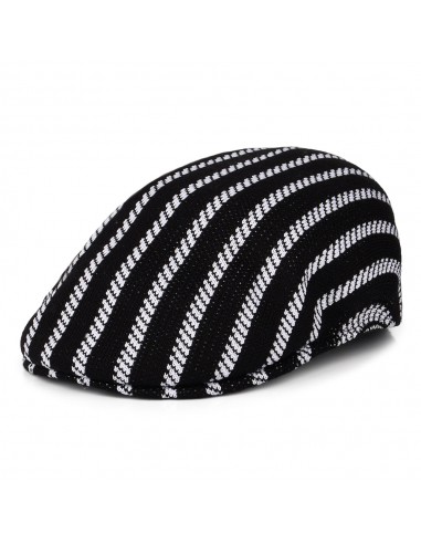 Casquette Plate Twist Stripe 504 noir-blanc KANGOL Comparez plus de prix