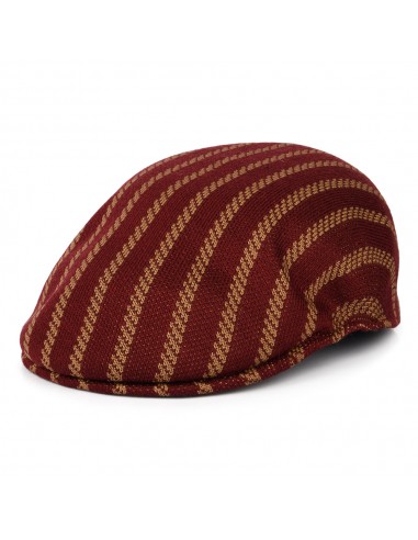 Casquette Plate Twist Stripe 504 canneberge-camel KANGOL Comment ça marche