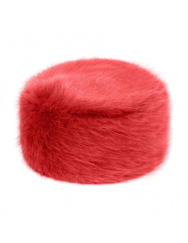 Chapeau Calot Femme Hiver en Fausse Fourrure rouge profond HELEN MOORE Pour