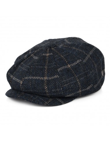 Casquette Gavroche à Carreaux Ample Brood bleu marine-noir-blanc cassé BRIXTON store