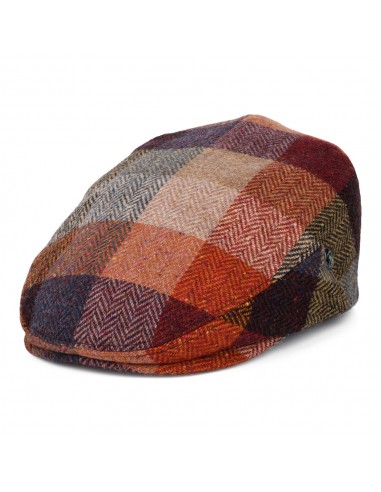 Casquette Plate en Tweed du Donegal Patch à Chevrons multicolore CITY SPORT à prix réduit toute l'année