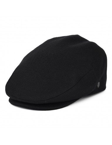 Casquette Plate en Laine Melton noir JAXON & JAMES - VENTE EN GROS 2023