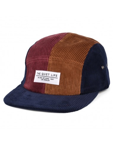 Casquette 5 Panel en Velours Grosse Côtes Contraste bleu marine-marron THE QUIET LIFE Pour